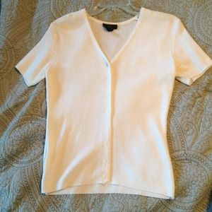 Winter white short sleeve sweater