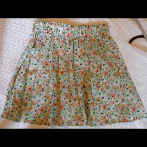 Pastel floral skirt