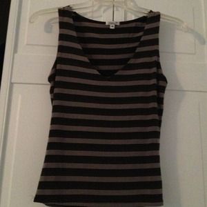 Black and grey striped Top