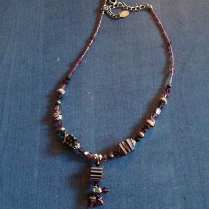 Glass and bead necklace