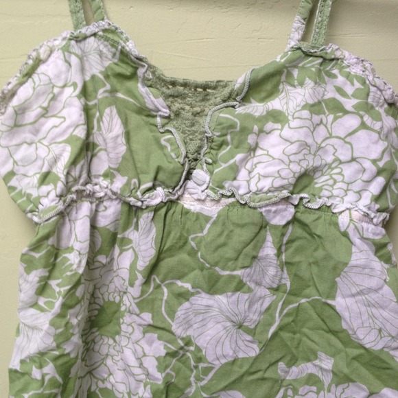 🚫TRADED🚫Green Floral Print Top