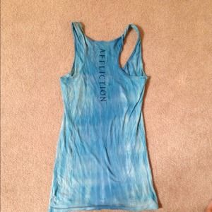 Affliction Tops - Affliction V Neck Tie-Dyed long tank top studded Affliction Tops - Affliction V Neck Tie-Dyed long tank top studded