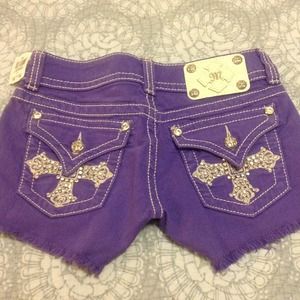 RESERVED: Miss Me purple shorts
