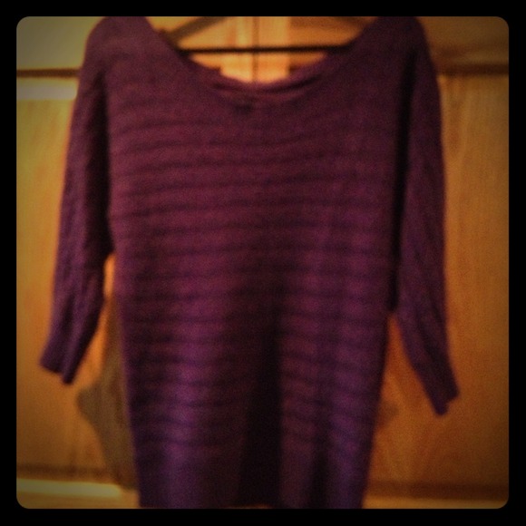 Traded American Eagle Purple Sweater 3/4 Sleeve