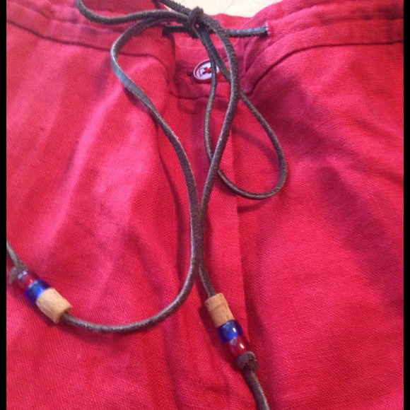 Ralph Lauren Red Crop Pants