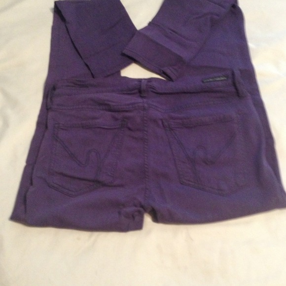 Purple skinny citizen of humanity jean jegging