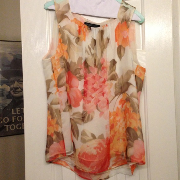 Lafayette 148 Floral Silk Tank
