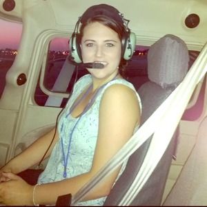 Light blue printed top