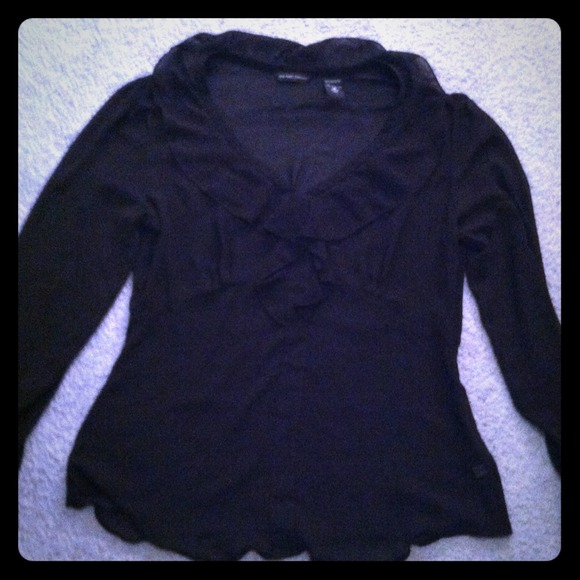 New York and company black dress shirt