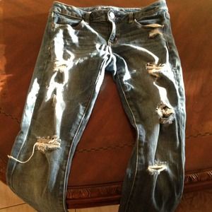 American Eagle Ripped Jegging Skinny Jeans