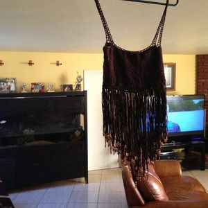 Bebe Fringe Top