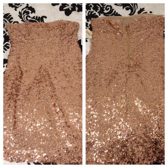Forever 21 gold sequin dress