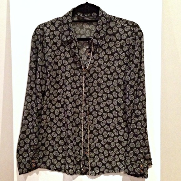 ***SOLD*** skull blouse