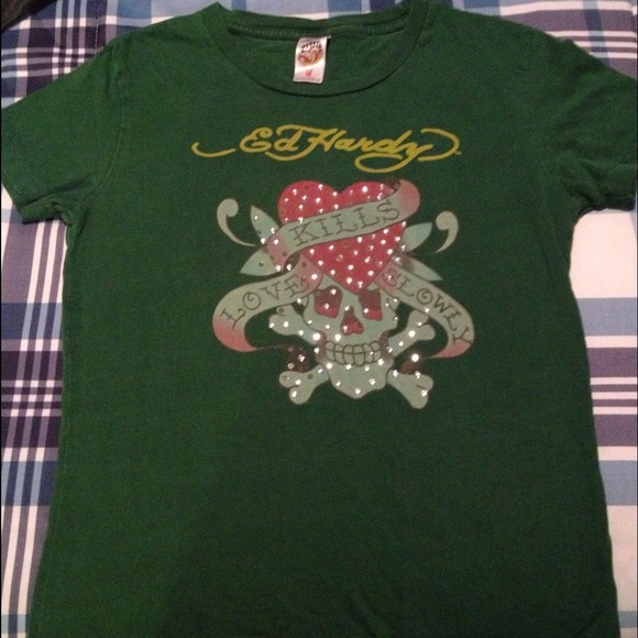 Green Ed Hardy Tee