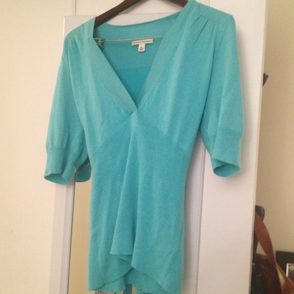 Banana republic turquoise knit short sleeve shirt