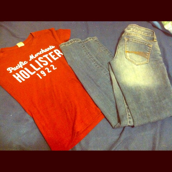 Hollister Tee & decree jeans