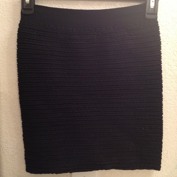 Black Stretch Pencil Skirt