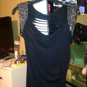 Black Guess shirt with studded shoulders