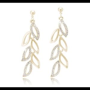 Falling Leaf Gold plated Fashion Earrings