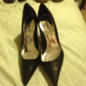 Pointy toe black stilettos