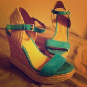 Teal Aldo wedges