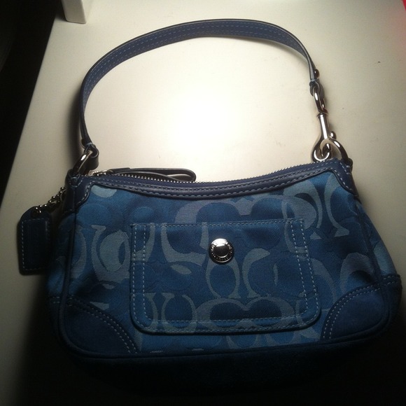 Coach small shoulder bag blue