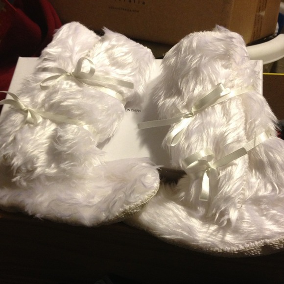 hand made baby booties.