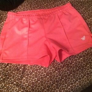 Pink varsity shorts