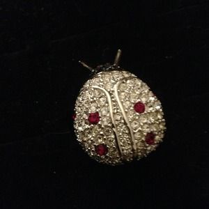 Ladybug Ring Genuine Swarovski Crystals