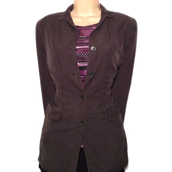 💜LOFT by Ann Taylor - Dark Pewter Button Jacket
