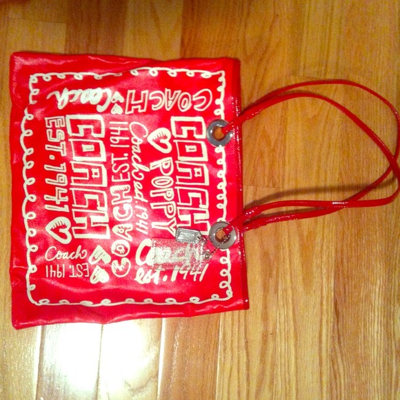 Coach Red Poppy Tote