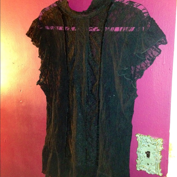 NWOT Lace High Neck Top