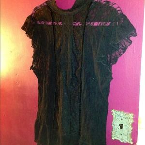 NWOT Lace High Neck Top