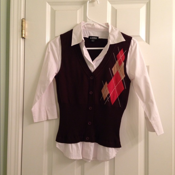 SALE!!! 🎅 A. Byer cardigan/blouse combo shirt 🎄