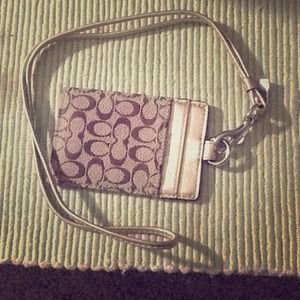 Coach card holder / lanyard
