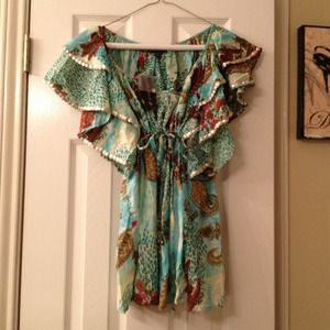 Cute multi-colored summer top.
