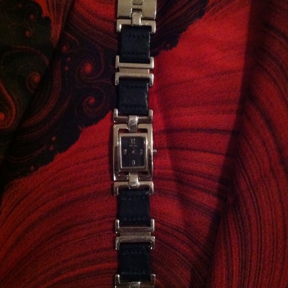 Black & silver link watch By Fossil