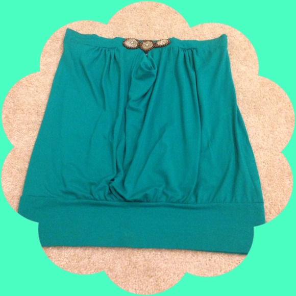 Tube top with dazzling embellishments!