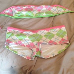 Rampage bikini argyle plaid print