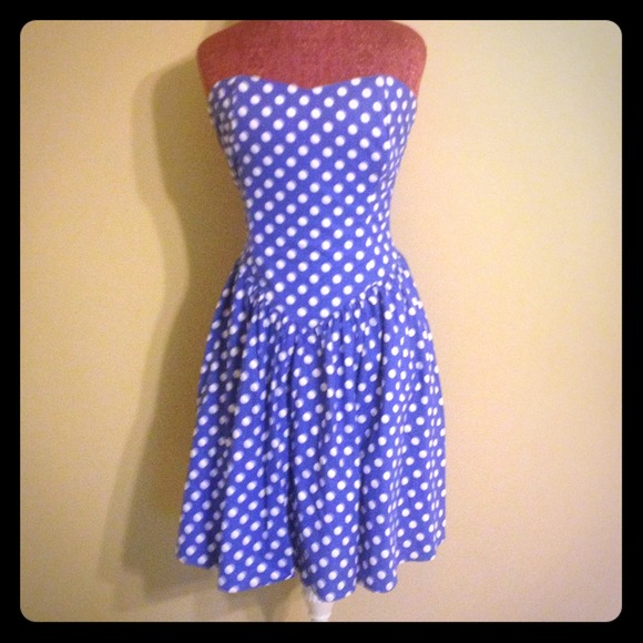 .....TRADED............Blue polka dot dress