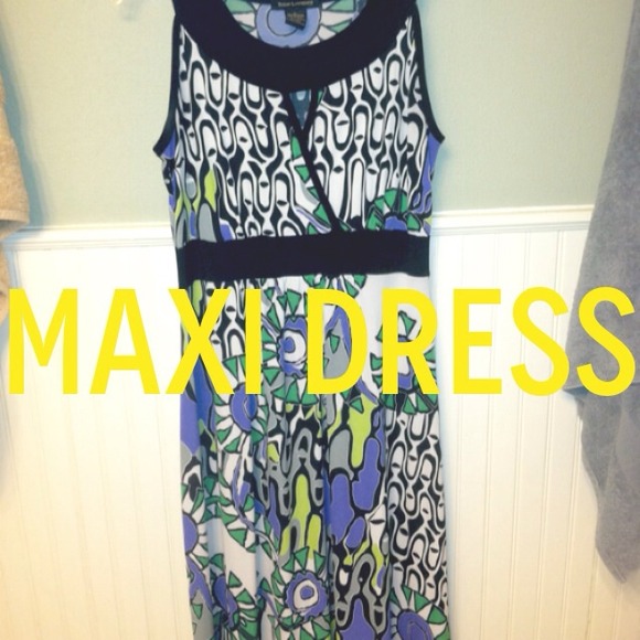 Abstract print maxi dress