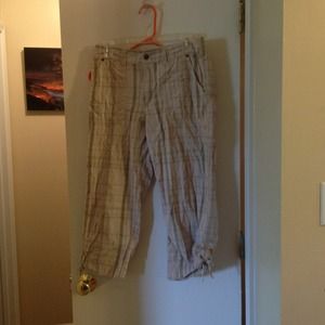 Plaid adjustable capris!
