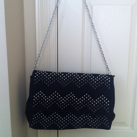 Lionel chevron studded handbag