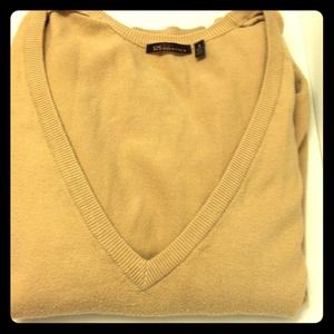 Beige v-neck sweater