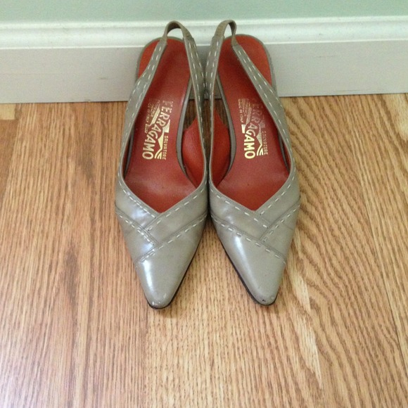 Salvatore Ferragamo sling back pumps