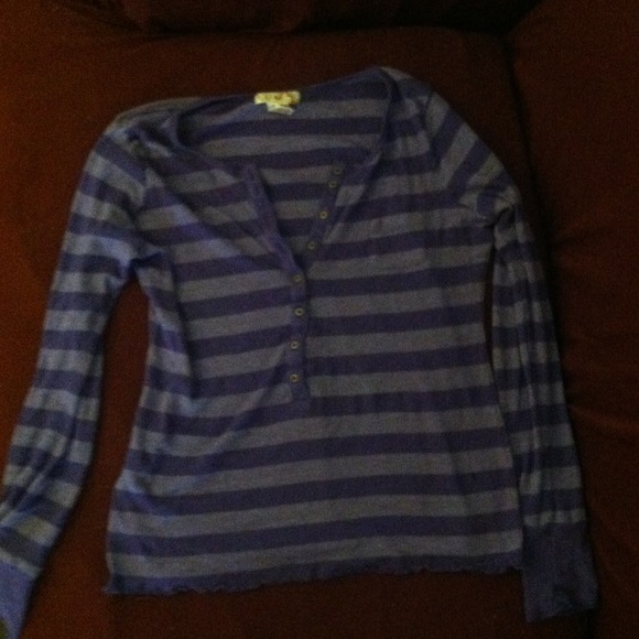 Long sleeve button down purple shirt