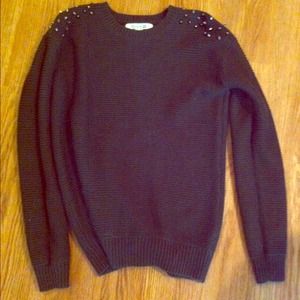 Dark green sweater with studs