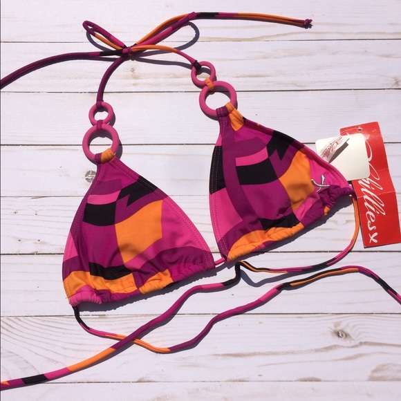 2Chillies Other - 2CHILLIES Retro Pink Bikini Top