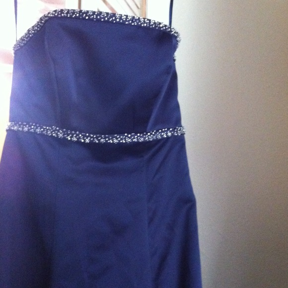 Long navy blue dress