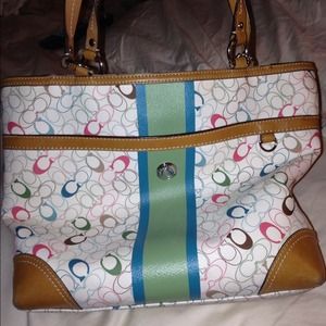 Coach Chelsea multicolor tote